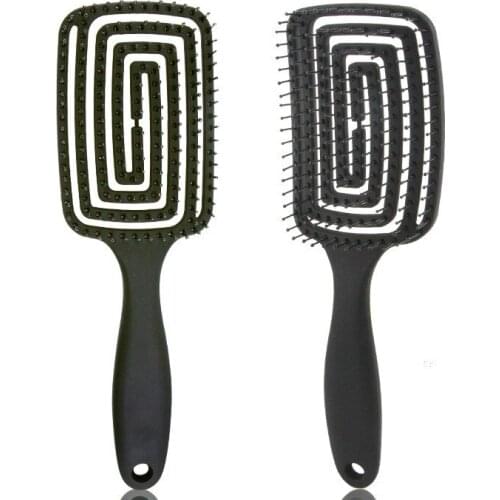 Detangle Hair Brush for Salon Hair Scalp Massage Comb Bristle & Nylon Hairbrush Wet Curly Hairdressing Styling Tools Women Men