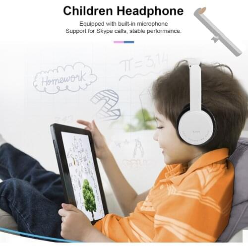 Foldable Wired Headphones With Microphone Children Stereo Headphones Gaming Headset for Smartphone Tablet