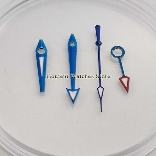 Blue Watch Hands with GMT hand Fit Miyota 8215 8205 821A,DG2813 3804 Movement