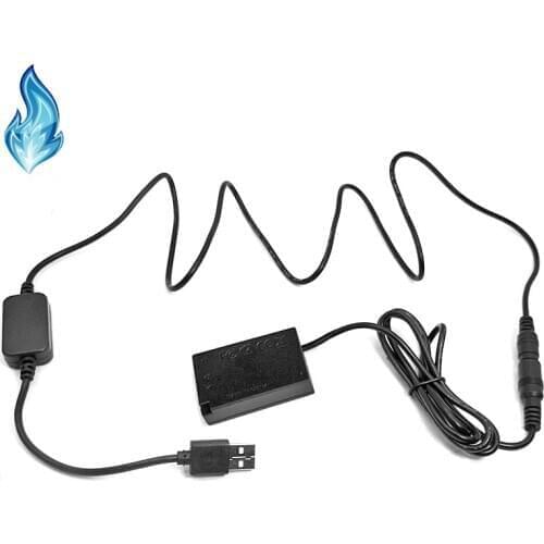 USB Cable LP-E17 DR-E18 DRE18 DC Coupler by DC 5V 2.4A Power Bank for Canon Camera EOS 77D 200D 750D T6i 760D T6s 800D 8000D