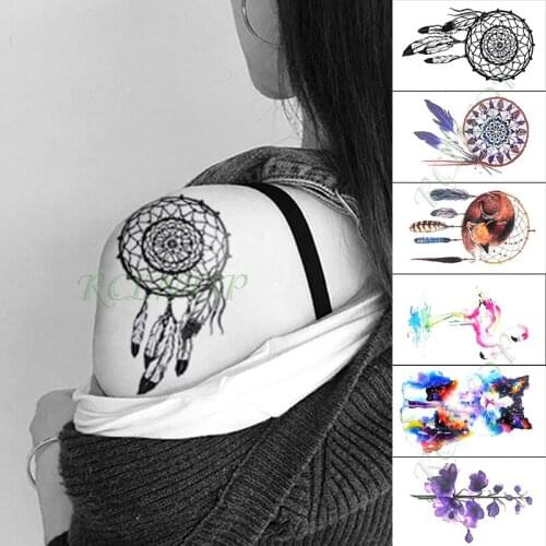 Waterproof Temporary Tattoo stickers watercolor rose orchid flowers petal tatto flash tatoo fake tattoos for girl women lady