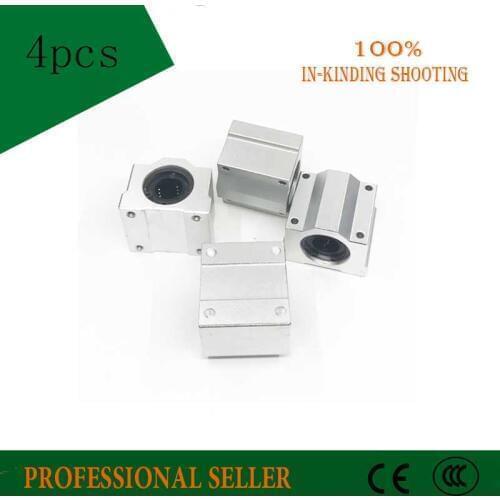 High quality 4 pcs SC12UU SCS12UU Linear motion ball bearings slide block bushing for 12mm linear shaft guide rail