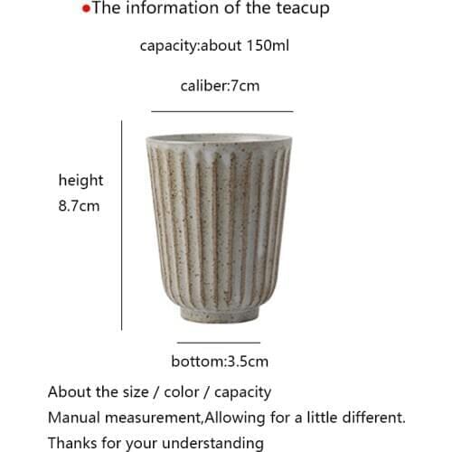 Japanese Tea Cup Ceramic Vintage Tea Bowl 150ml Master Water Cups Teacup Coffee Mug Container Kung Fu Teaware Drinkware Crafts