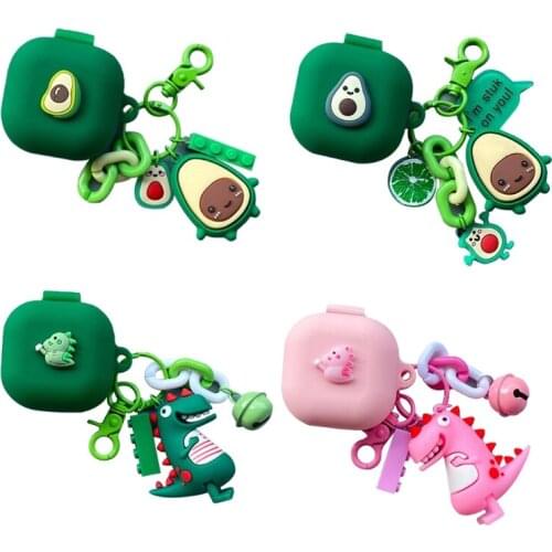 Avocado Dinosaur Protective Cover Silicone Case for galaxy-Buds live Earphone Dropshipping