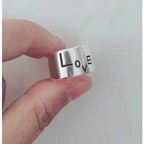 New Hot Gothic LOVE Letter Rings For Women Wedding Rings Ladies Accessories Fashion Charm Jewelry Wholesale 2021
