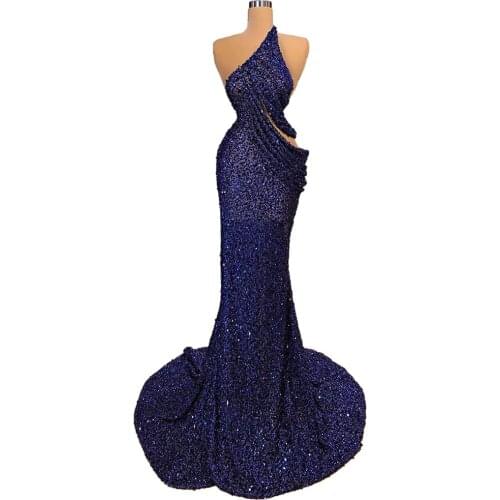 Evening Dresses 7-Styles Blue Woman Party Dress Marine Ball Gowns Robe De Soiree Vestidos De Fiesta de noche largos elegantes