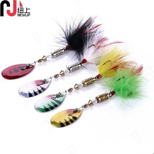 1PCS 7cm 5.5g Sequin Spoon Metal Wobble Fishing Lures Spinner Baits Crank Bait Bass Wobbler with Feather Hook