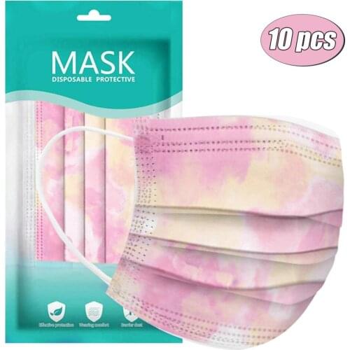 10/20/50/100/200pcs Adult Colorful Print Mask For Face Fashion Halloween Cosplay Bandana Scarf Mondkapjes Mascherine Masque マスク