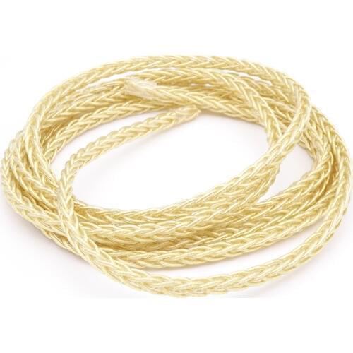 10meters Champagne gold soft single crystal copper silver plated wire DIY headphones upgrade line gold