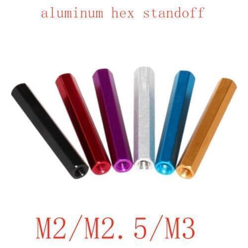 10pcs aluminum hex standoff m2 M2.5 m3 Aluminum Hex Standoff Spacer For RC Parts