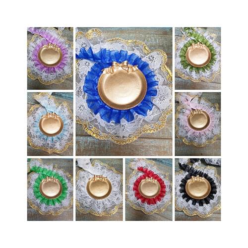 10 Yards 21colors Exquisite Lace snow yarn Double layer Ruffle DIY Hair Jewelry Clothing Excipients RS269