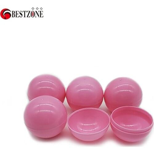 Wholesale 40mm Beauty Plastic Ball Pink Colored Soft Round Balls empty plastic capsules for Children outdoor toys Free Shipping