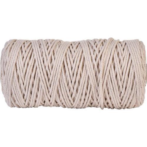 3Mmx200M Natural Handmade Cotton Cord Macrame Yarn Rope Diy Wall Hanging Plant Hanger Craft String Knitting
