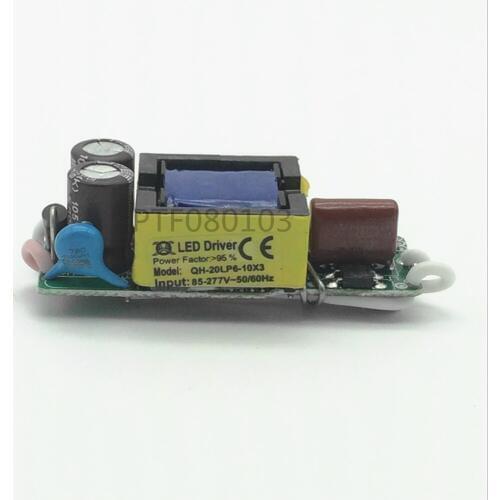 5pcs 6-10x3w LED Driver, Input ac85-277V, Output dc18-32v 600ma Constant Current Driver For LED Lamp Light Transformer