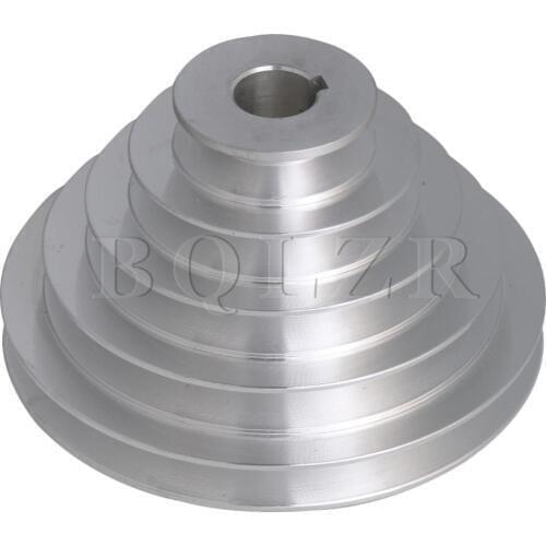 BQLZR 54mm to 150mm Outter Dia 22mm Bore Width 12.7mm Aluminum 5 Step Pagoda Pulley Belt for A Type V-Belt Timing Belt
