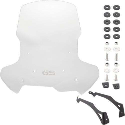 Motorcycle Clear Windshield Windscreen Wind Deflectors with Bracket for BMW F650GS F700GS F800GS 2008-2016