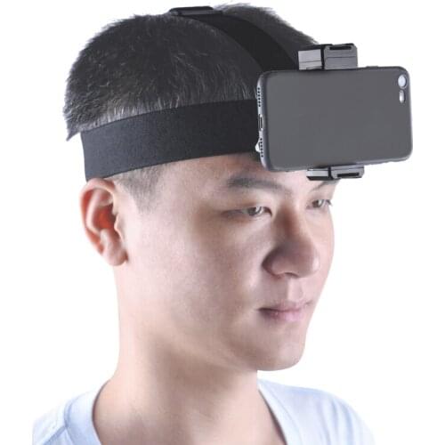 Head-Mounted Mobile Phone Holder First-Person View Video Outdoor Live Shooting Bracket with Phone Clip 7~10cm With Adapter