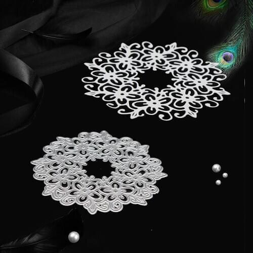 DIY Circles Lace Album Decor Blade Stencil Metal Cutting Dies Embossing Paper Card Scrapbooking