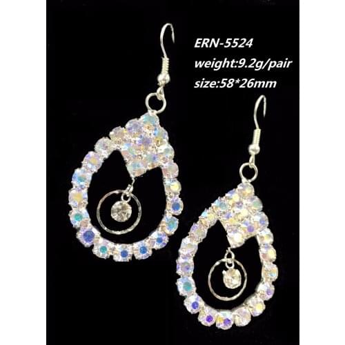 DollyBling Original design fashion generous AB rhinestone earrings Drops of water earring for wedding party as gift ERN-5224