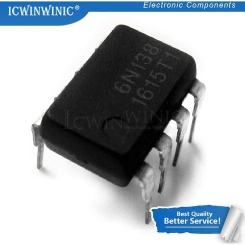 10piece 6N138 DIP8 DIP-8 DIP photoelectric coupler new original In Stock