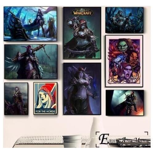 Sylvanas Windrunner WOW Game Poster And Print Canvas Art Painting Wall Pictures For Living Room Decoration Home Decor No Frame