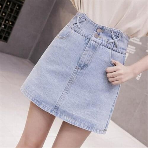 Hot Selling 2021 New Fashion High Waist Denim Skirt Women Hip Skirts Elegance Fashion Skirts Blue Gray Trend