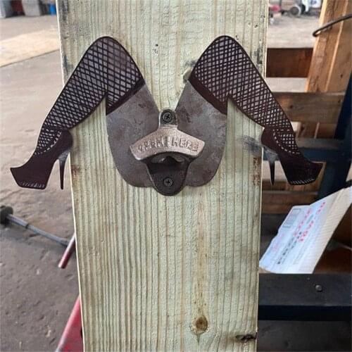 Metal Art Wall-mounted Funny Legs Retro Corkscrew Funny Legs Retro Corkscrew Leg Corkscrew Multifunctional Funny Corkscrew