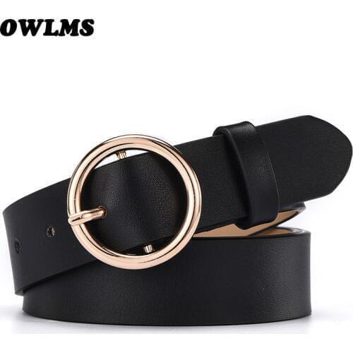 Newest Hot Sale fashion gold Buckle Female Leather Strap Belts for Women Ms. clothing Cummerbunds Ladies Fashion Girdles gifts