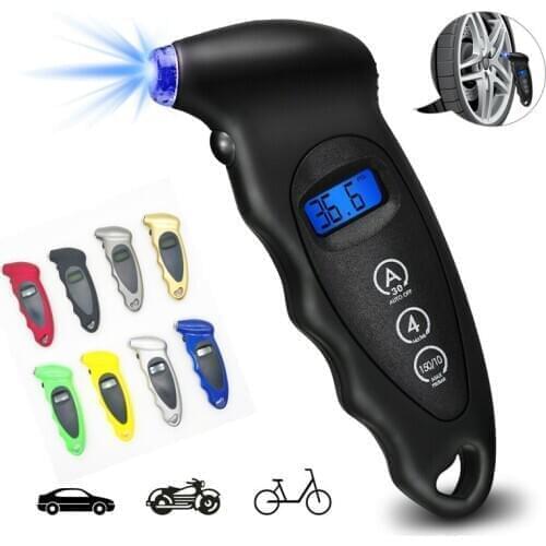 New Auto Car Tire Pressure Gauge Tire Air Pressure Tester Mini Keychain Style Digital Portable High Accuracy
