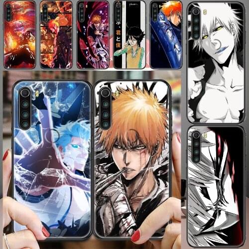 Bleach Ichigo Kurosaki Anime Phone case For Xiaomi Redmi Note 7 7A 8 8T 9 9A 9S K30 Pro Ultra black tpu funda fashion prime soft