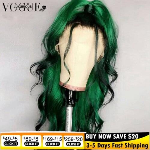 13x4 Green Body Wave Lace Front Wig Transparent Lace Wigs For Women Ombre Honey Blonde Brazilian Red Lace Front Human Hair Wigs