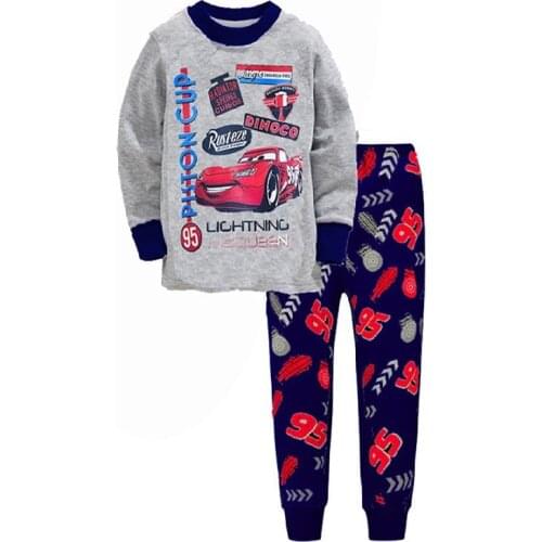 Pajama Sets Lightning McQueen Children Sleepwear Cotton boys girls pyjamas Cartoon Pixar Cars Children Sleepwear For Kids