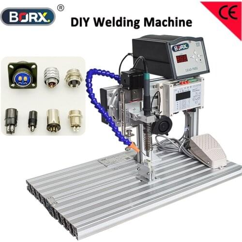 Semi-automatic soldering machine aviation plug wires welding machine for USB spot and power socket switch