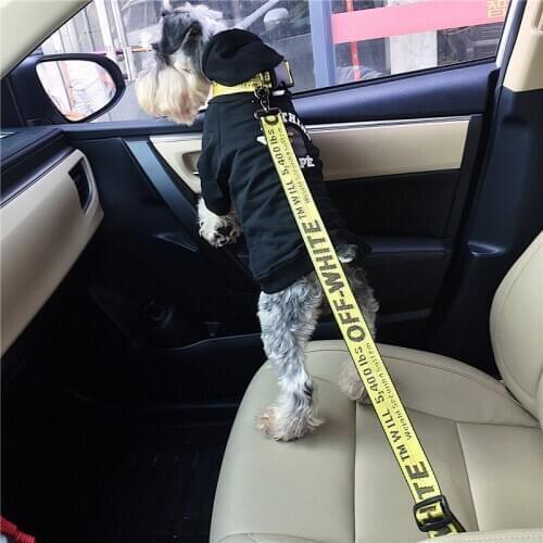 Pet Supplies Retractable Length Adjustable Car cat Seat Belt harness Dog Traction Belt Travel Clip Buffer Elastic Safety Rope