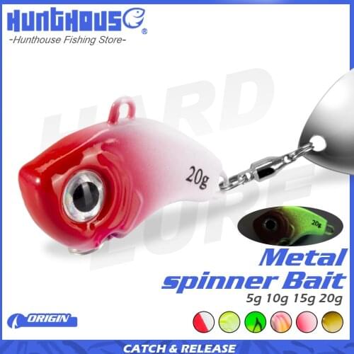 Hunthouse VIB vibration fishing lure 5/10/15/20g Spinner Metal Jigging fishing bait 20&24&26&30mm Spoon Winter Baits for trout
