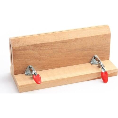 Professional DIY Hand-Stitched Wooden Leather craft Clamp Table Desktop Leather Lacing Stitching Clip Tool E56C