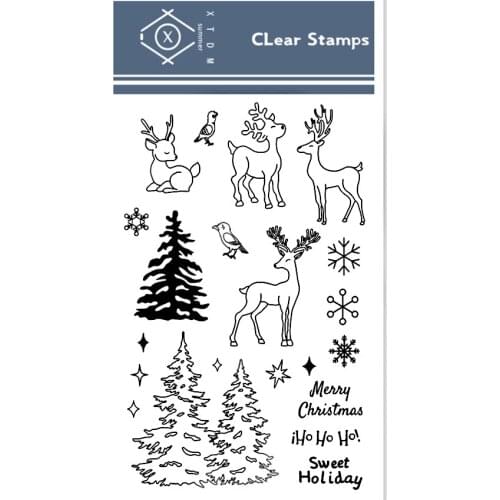 11x16CM Easter deer transparent seal clear stamps silicone seal roller stamps DIY scrapbook album / card production