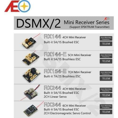Spektrum Remote Controller Choose Micro Mini Receiver RX for your SPEKTRUM Transmitter RC Model Only Support DSMX/2 Protocol