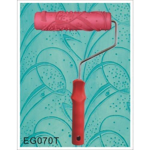 7" Coconut Pattern Rubber Roller Embossed Texture Pattern Paint Roller Home Decoration Paint Brush Background Wall Tool 7 Inch