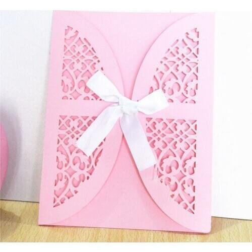 Luxury and elegant Wedding invitation card,wholesale graceful laser cut wedding invitations