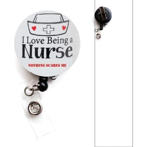 Nurse gift retractable id badge reel 10pcs/lot