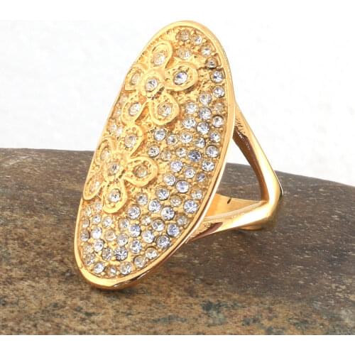 Stainless Steel Jewelry Gold Color Rings Wholesale For Women Fashion Gift Newest RBJHCPBH
