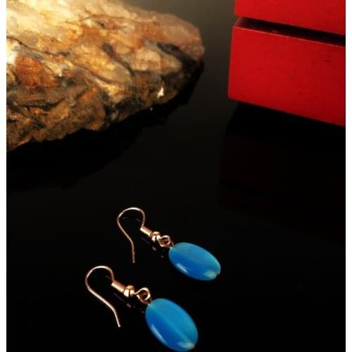 Dr Stone Natural Stone Women 'S Cat 'S Eye Stone Earrings NRS842 373144363