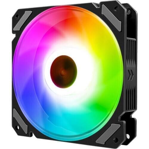 1/3Pcs 12 Single Color 120mm Fans RGB Light Remote Control Radiator Computer Case Cooler CPU Small 6pin Universal Fans