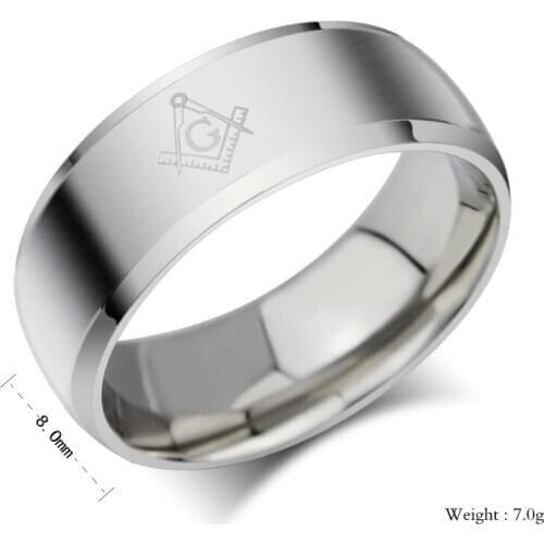 1 pieces/lot) 100% Stainless Steel 8mm Silver Colour Ring Jewelry men ring