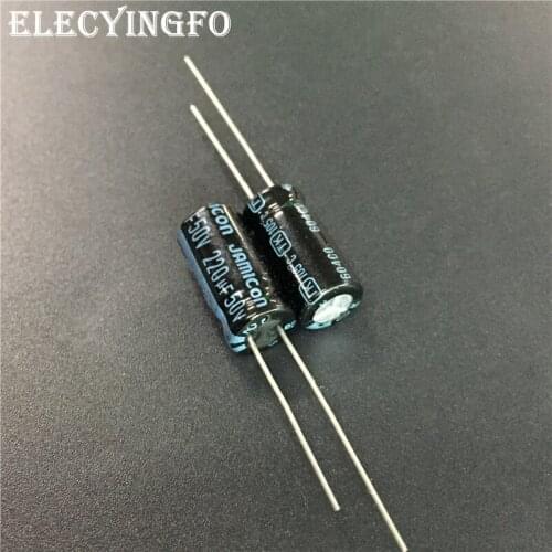 100pcs 220uF 50V220UF JAMICON TK Series 8x16mm High Quality 50V220uF Aluminum Electrolytic capacitor