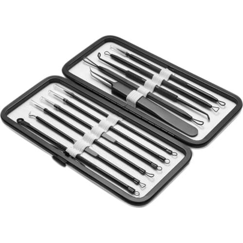 11Pcs Acne Removing Blackhead Needle Tool Set Acne Extractor Stainless Steel Black Spot Removal Skin Care Tool