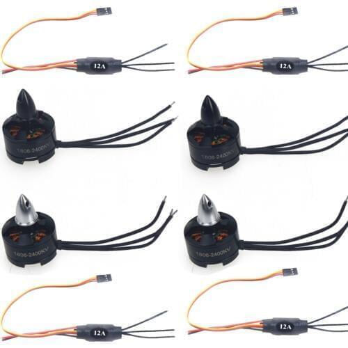 1806 2400KV Motor +Simonk 12A 2-3s ESC for QAV250 FPV KK 260 RC Drone F10819-C