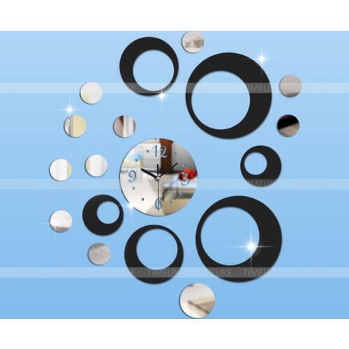 2021 Top Quality Acrylic Diy Clock Sticker Elegant Creative Mirror Wall Clock for Home Decoration