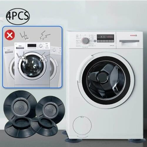 4Pcs Floor Mat Washing Machine Feet Pads Rubber Non Slip Shock Proof Dryer Refrigerator Base Fixed Non-Slip Pad